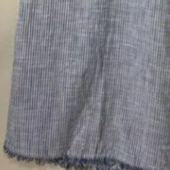 True Craft Blue and White Striped Dress with Frayed Hems (fits like medium) - Picture 5 of 9